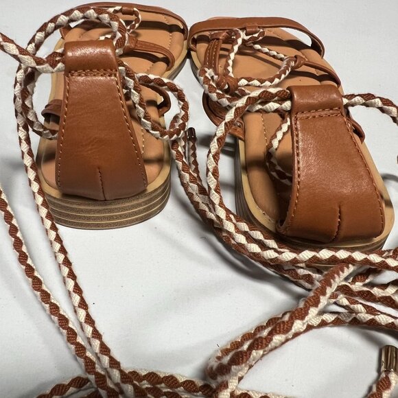 Universal Thread Aurelie Tan Gladiator Lace-Up Sandals Women Sz 6 - Picture 5 of 10